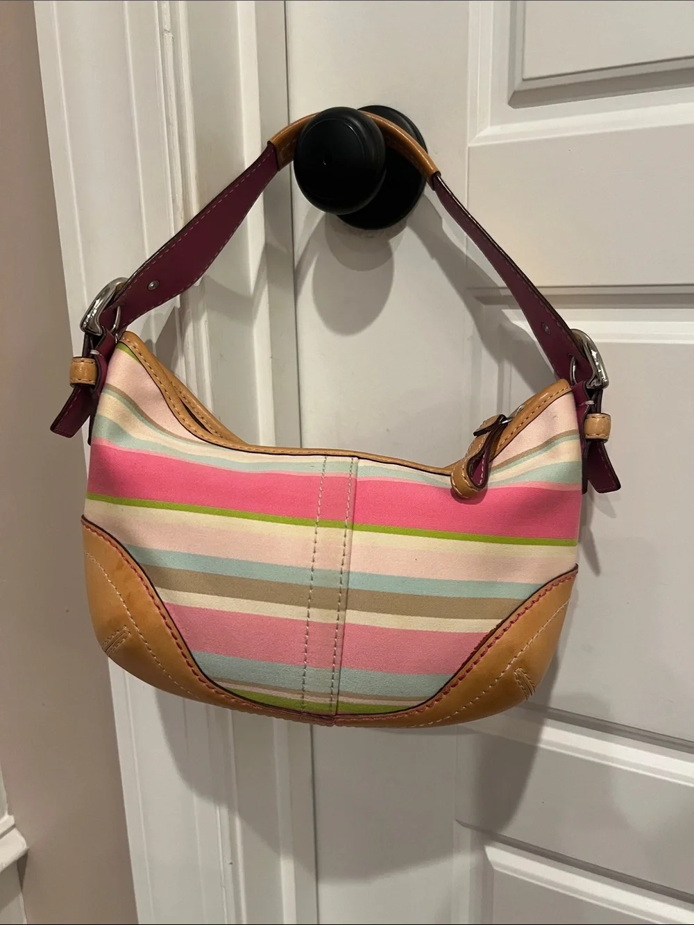Vintage Coach Y2K Soho Hampton Striped Purse - Picture 2 of 12